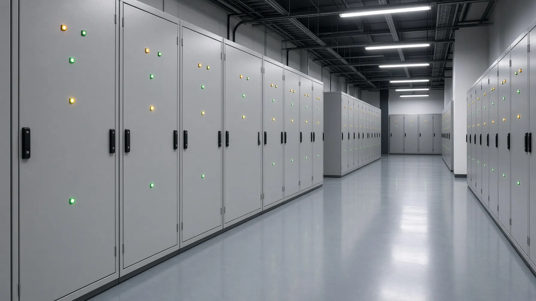 Electrical room with control cabinets