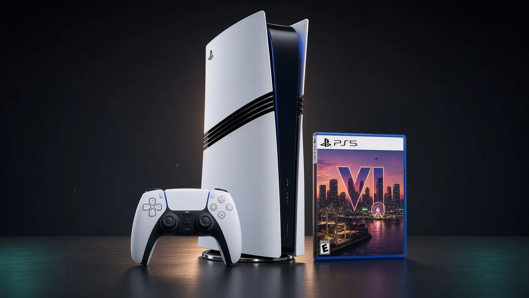 PlayStation 5 Pro console and Grand Theft Auto VI